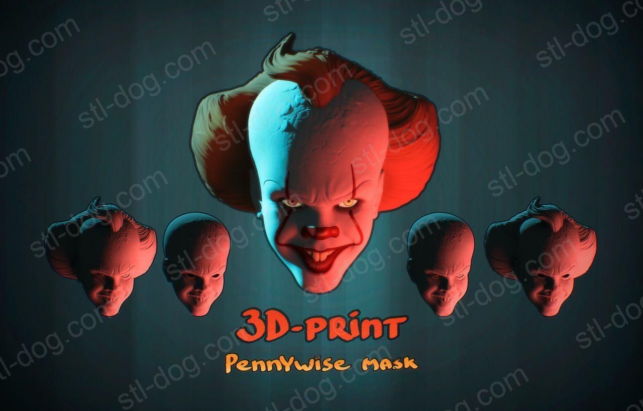 恐怖时刻(IT) 皮尼沃斯头部(Pennywise head) 3D打印图纸